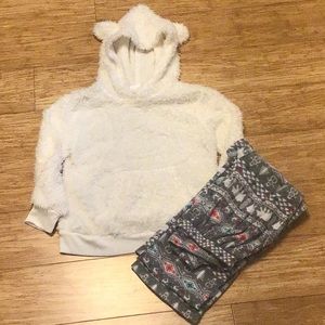 Kids Size 8  Winter Wonderland Polar Bear - Family matching Pajamas